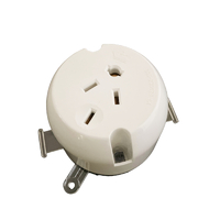 4 Pin Surface Socket Single Plug Base 10A Electrical Outlet