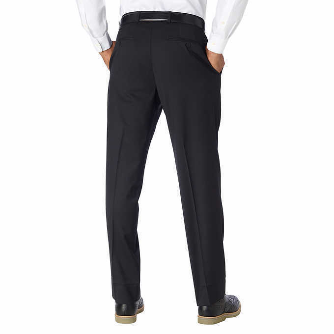 Kirkland Signature Men's Wool Flat Front Dress Slacks - need1.com.au