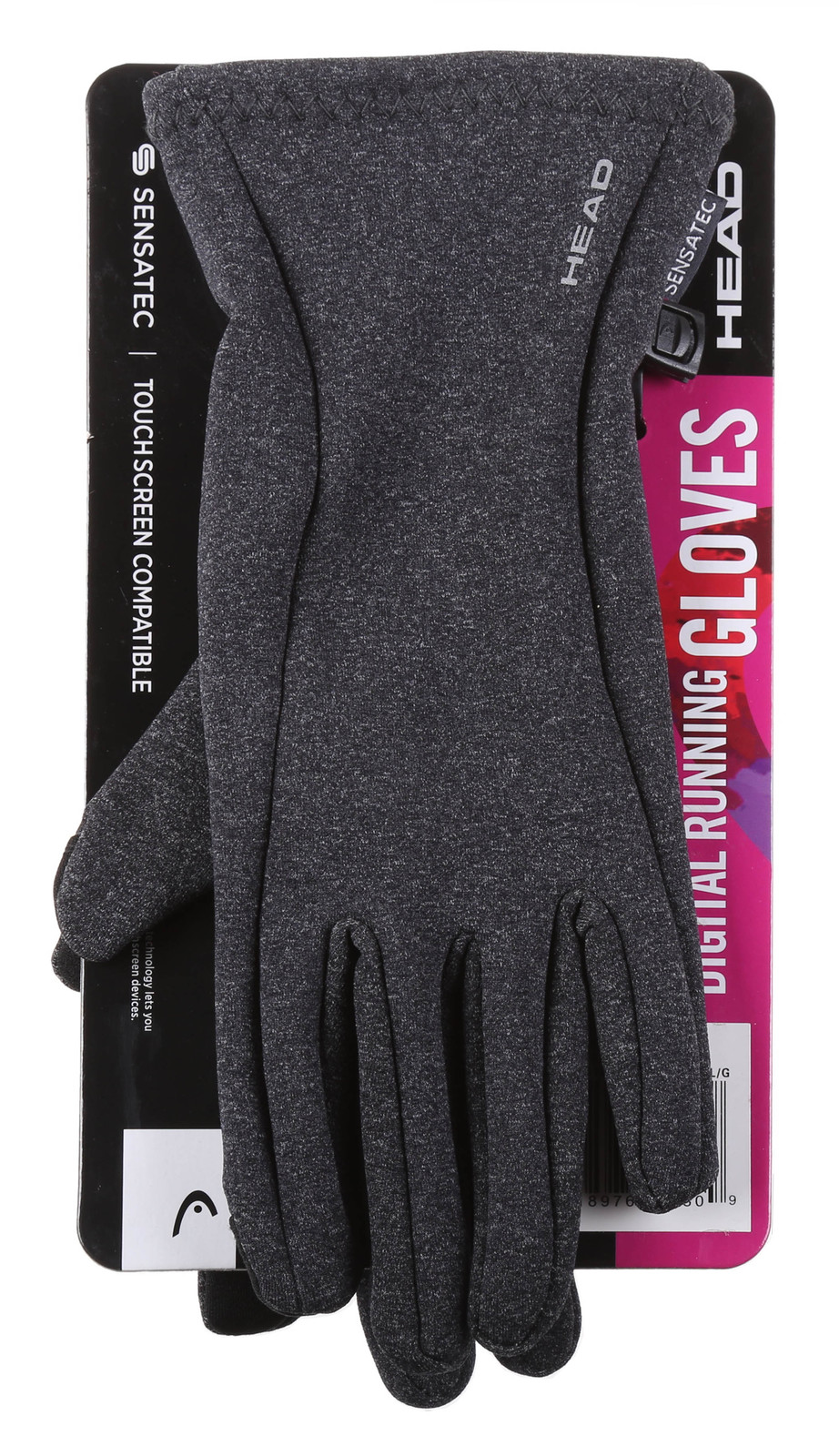 HEAD Digital Running Gloves. Touch Screen Compatible. Available in Grey