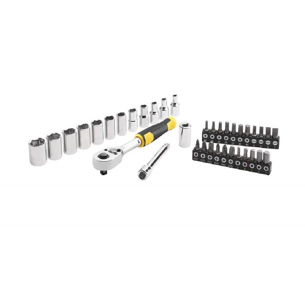 Stanley 37pc Compact 1/4" Drive Socket and Bit Set