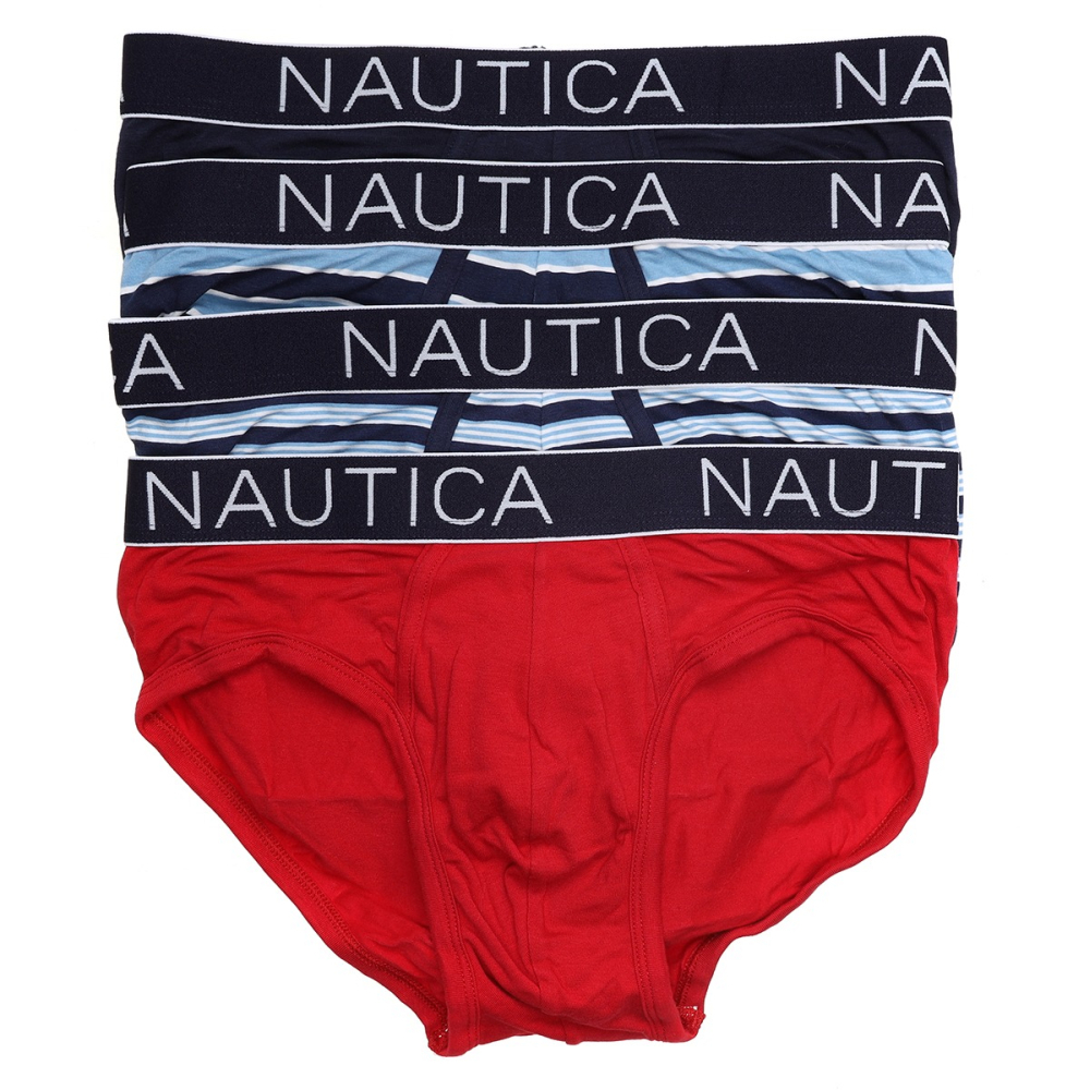 NAUTICA 4pcs Men's Cotton Stretch Briefs Underwear 