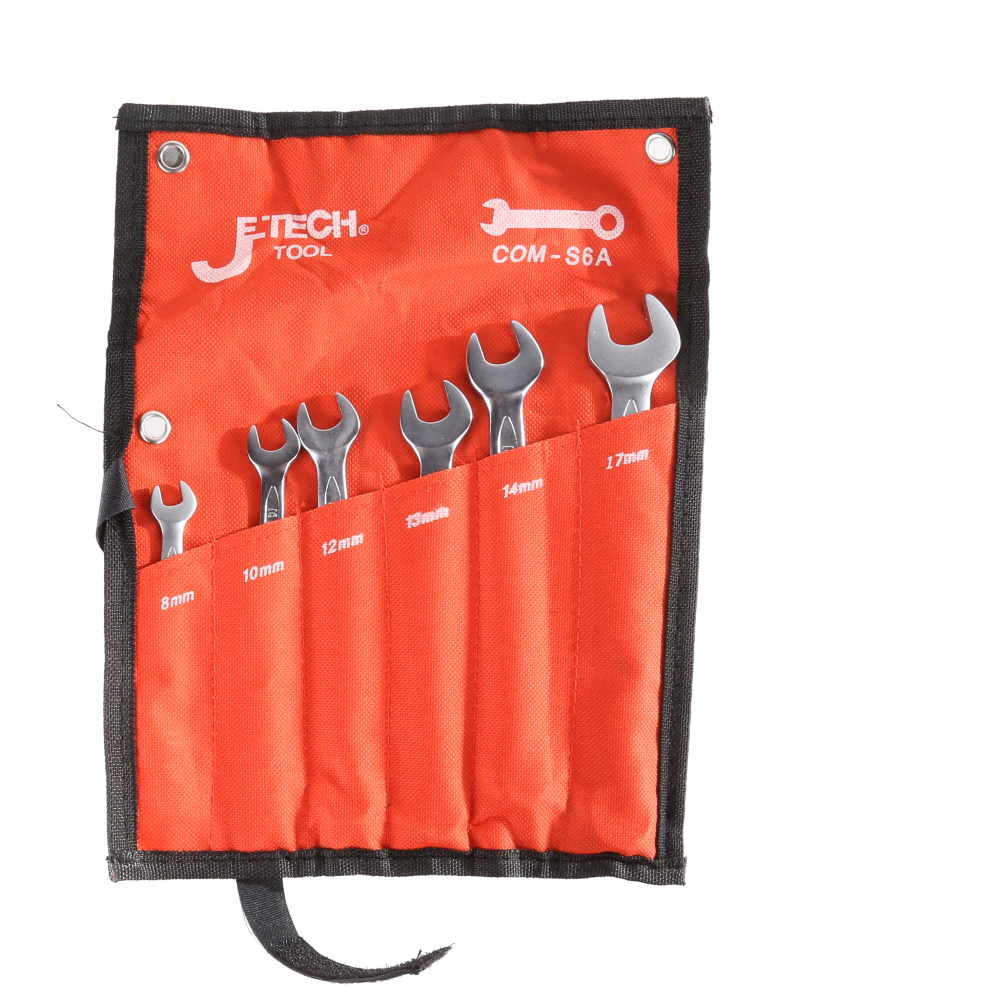 Jetech 6pc Metric Combination Wrench Set Sizes 8mm 17mm with Tool