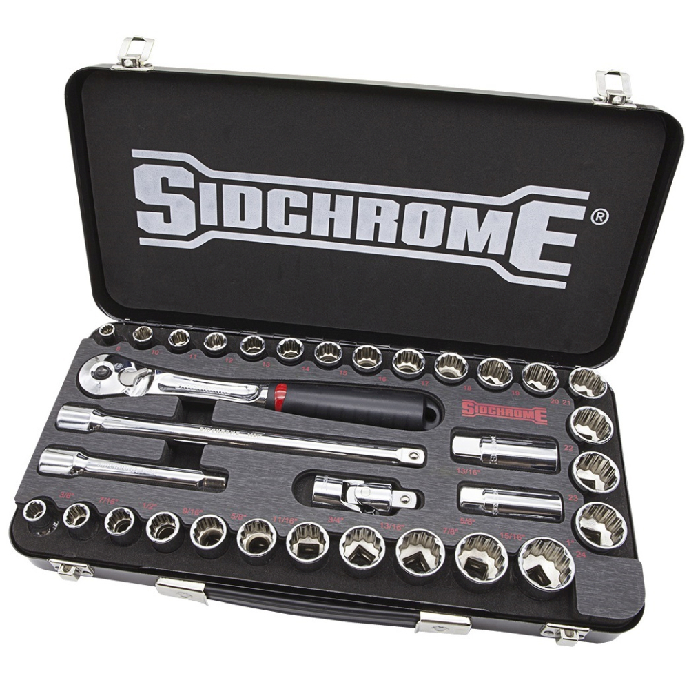 SIDCHROME 33pc Socket Set Metric and AF