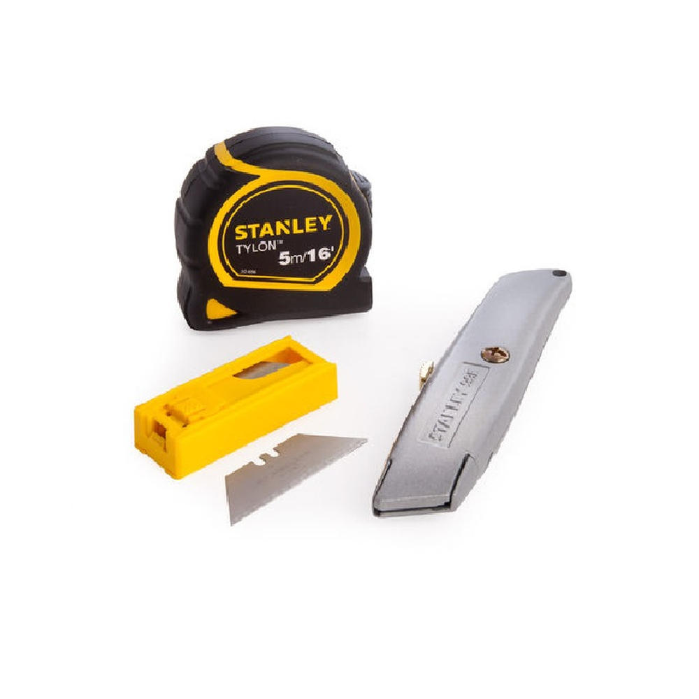Stanley Knife Blades and Tape Measure Triple Promo Pack