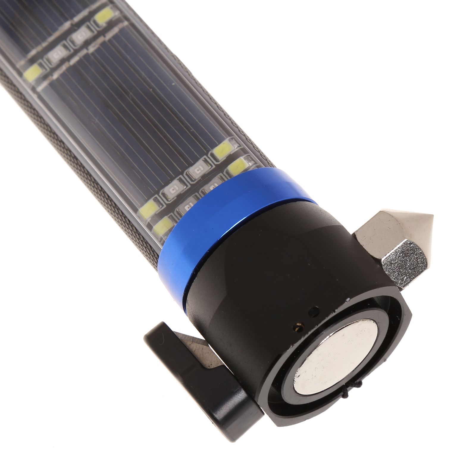 Solar Flashlight Torch Heavy Duty Aluminum Body 220mm Length with