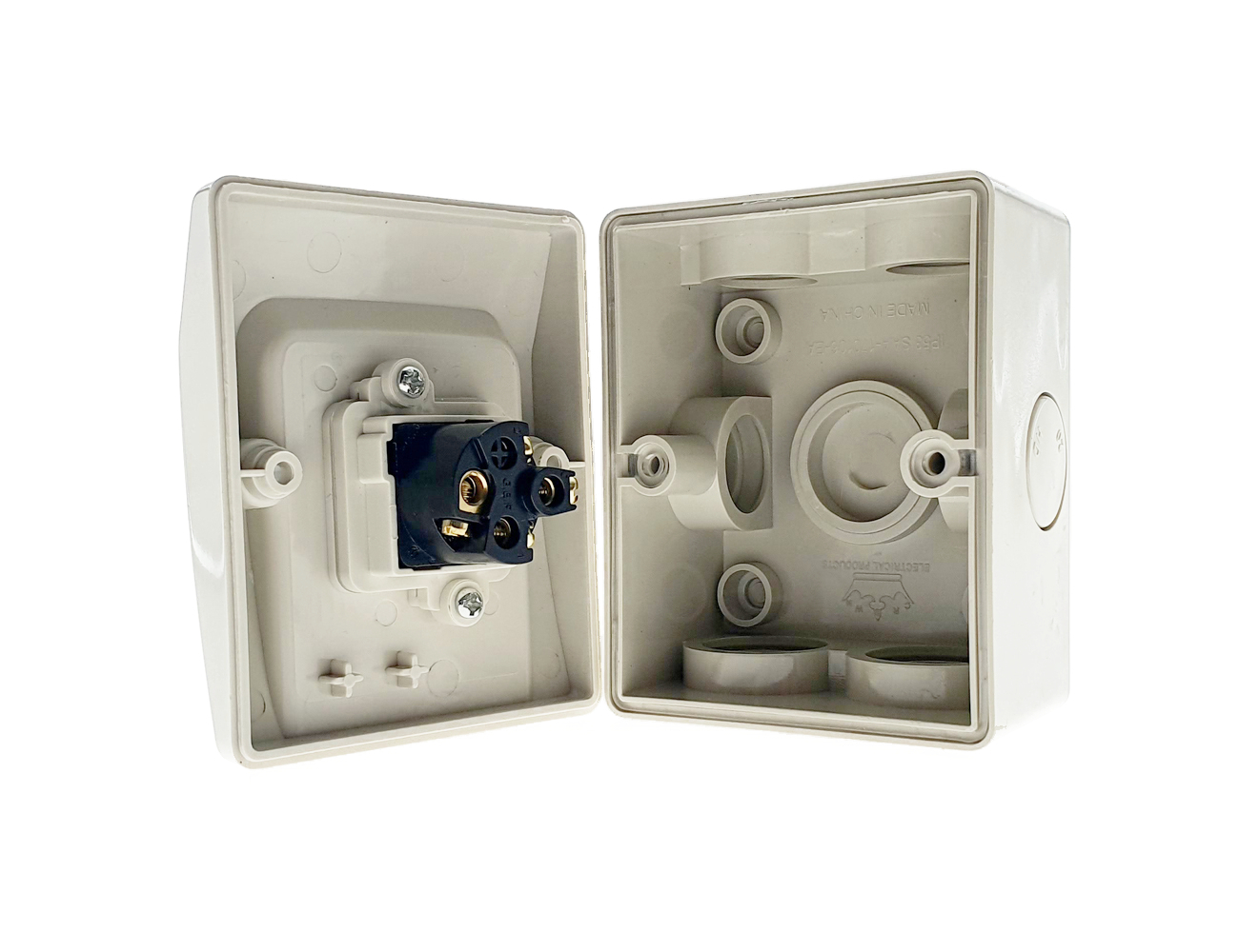 CROWN Weatherproof 1 2 3 Gang Light Switch 16A IP66 Single Double - Picture 6 of 18