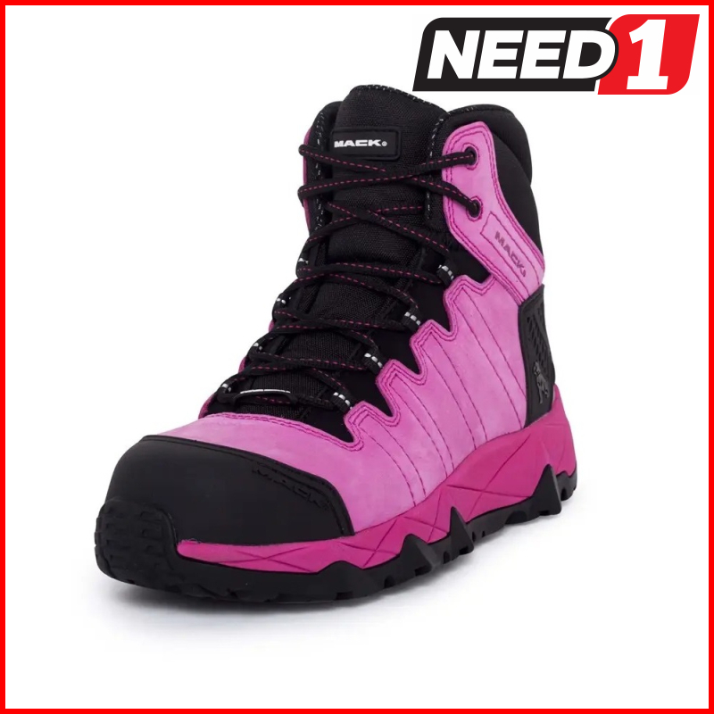 MACK Women's Mcgrath 2 Foundation Lace-Up Work Boots | Black/Pink | MKMCGRAT2 - Picture 7 of 42