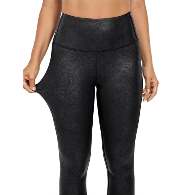 90 DEGREE by REFLEX 3pc Women's Faux Cracked Leather Workout
