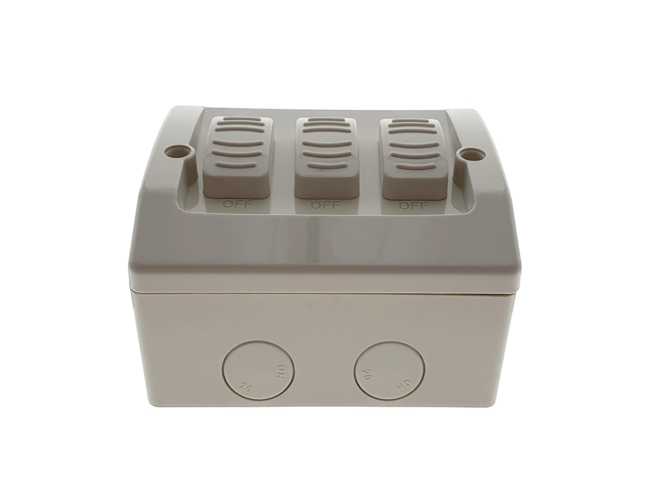 CROWN Weatherproof 1 2 3 Gang Light Switch 16A IP66 Single Double - Picture 14 of 18