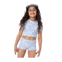 Girl's Search Capped Sleeve Bikini Set: Tee & Bottom