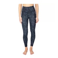 3 x Women's Feather Palm Tree Ankle Leggings with Side Pockets