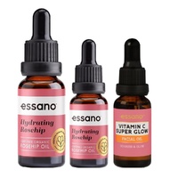 3pcs Hydration + Radiance Skincare Pack - 2 x Rosehip Oil / 1 x Vitamin C