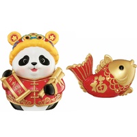 2 Pack Lunar New Year Resin Nightlights; Panda & Fish