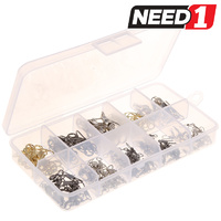 100pc Set of Fishing Cross Lock Snap Swivels