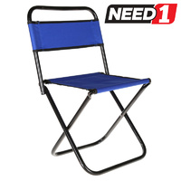 Mini Folding Camp Chair - Metal Frame - Canvass Seat & Back