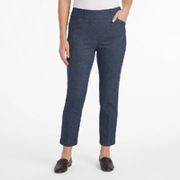 Women's Pull-On Pants with Front Slant Pockets & Inner Tummy Control Panel