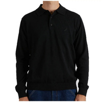 Men's Long Sleeve Knit Polo Shirt