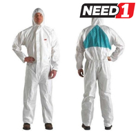 Two Way Zipper Disposable Protective Coverall Suit
