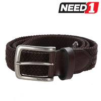 Men's Handcrafted Woven Stretch Belt, Brown