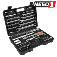 82pc 1/2" & 1/4" Drive Socket & Tool Set