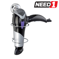 Classic Chrome Suction Hair Dryer Holder