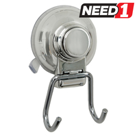 Classic Chrome Suction Twin Hook