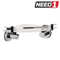 Signature Stainless Steel Acrylic Corner Shelf