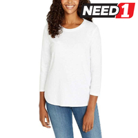 Women's 3/4 Sleeve Slub Tee