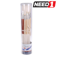Professional 24pc Artist Brush Set with Cotton Wrap, Acrylic & Oil Painting. Includes Round, Flat and Synthetic Heads.
