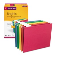 Standard Assorted Colored Hanging File Folder With 1/5 Cut Adjustable Tab
