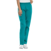 Women's Elastic Waist Cargo Scrub Pants