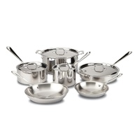 D3 Stainless Steel 3-ply Bonded 10-piece Cookware Set