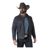 Men's Western Style Lined Denim Jacket