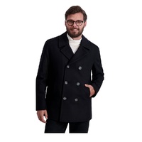 Men's Melton Double Breasted Peacoat