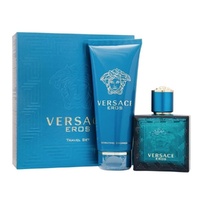 2pcs x Men's Eros by Versace Travel Set - 50ml EDT Spray & 100ml Shower Gel