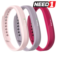 Flex 2 Classic Accessory Band Bracelet, 3 Water-resistant Bands and 1 Stainless Steel Clasp
