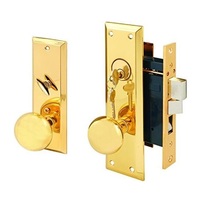 Wrought Solid Brass Entrance Mortise Lockset with 2-1/2" Backset