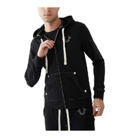 Men's Buddha Logo Zip-Up Hoodie Sweatshirt