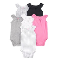6 x Baby Girl's Short-Sleeve Bodysuit