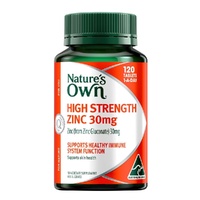 30mg High Strength Zinc 120 Tablets for Immune Supports & Healthy Skin
