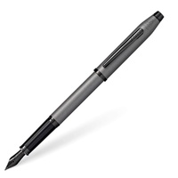 Gunmetal Grey Fine Fountain Pen with Black PVD