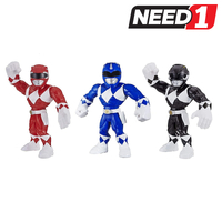 3pc Mega Mighties 10" Action Figures: Red, Blue & Black Ranger