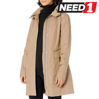 Women's Single Breasted Packable Rain Jacket