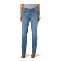 Women's Western Mid Rise Stretch Straight Leg Jeans