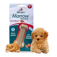 2 x Extra Small Durable Peanut Butter Marrow Chew Bone Dog's Toy