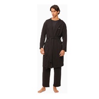 Men's Cotton Long Soft Belted Lounge Bathrobe