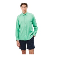 Men's Pigment Dyed Regular Fit Linen Shirt