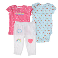 3pc Girl's Clothing Set: Top, Onesie & Tights