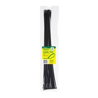 25pk Cable Black Ties - 750X9mm