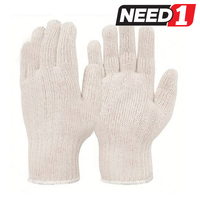 Men's Knitted Polycotton White Gloves